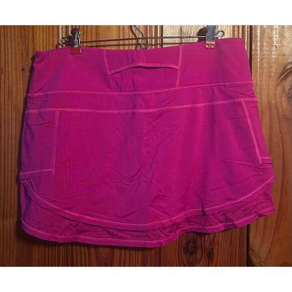 Athleta Stealth TruCool Skort Skirt Short Fuschia Pink size large - Picture 2 of 5